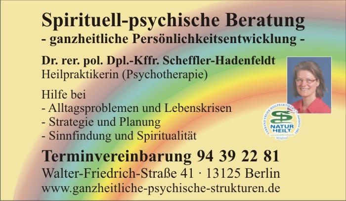 Hilpraktiker Psychotherapie Praxis und spirituelle Beratung